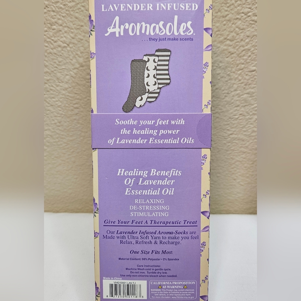Aromasoles Lavender and Rose Infused Refresh Aroma-Socks - Pick 1 - Picture 7 of 9